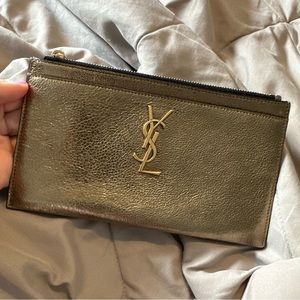 YSL clutch in bronze/ gold
